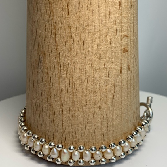 Silpada Vintage Rare VHTF Sterling Silver & Freshwater BLUSH Pearl Bracelet - Picture 2 of 14